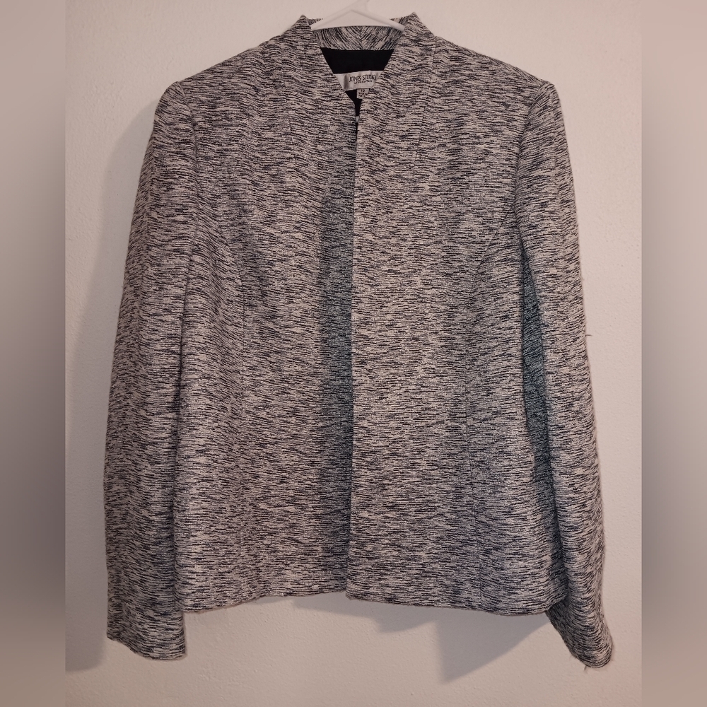 Jones Studio separates women's textured jacket size 12 blue multicolored